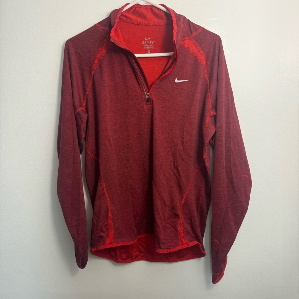 Nike Crimson Quarter-Zip Pullover